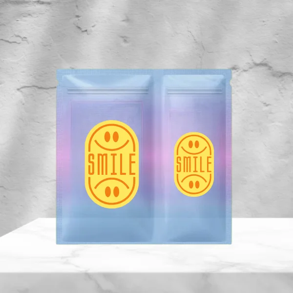 Dual Compartment Custom Mylar Bags  8 x 9  - (oz)